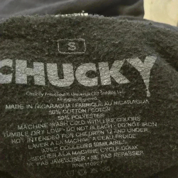 Chucky Childs Play Lets Be Friends Hoodie Sweatshirt Black Size Small Mens - Picture 8 of 10